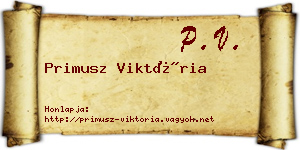 Primusz Viktória névjegykártya