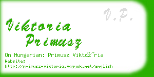 viktoria primusz business card